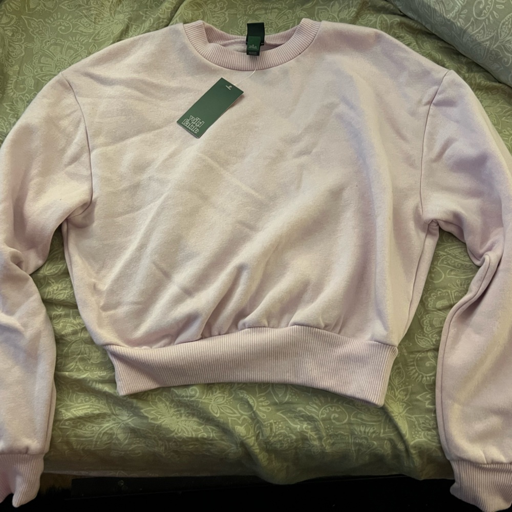 TARGET SMALL CREWNECK CROPPED LIGHT PINK/PURP